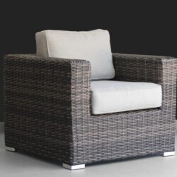 Comfort - Ready Patio Chair With Cushions Ideal For Outdoor Relaxation - Espresso / Gray