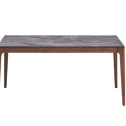 Bevis - Engineered Stone Top Dining Table - Walnut