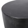 Outdoor Lightweight Concrete End Table With Natural Texture - Matte Black - Image 8