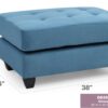 Stylish Aqua Ottoman For Any Room - Aqua Blue - Image 6