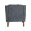 Accent Chair, Living Room Chair, Footrest Chair Set With Vintage Brass Studs, Button Tufted Upholstered Armchair For Living Room, Comfy Reading Chair For Bedroom, Reception Room - Gray - Image 20