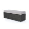 Enthrallia - Outdoor Wicker Bench With Cushion - Gray - Image 6