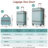 Hardshell Luggage Sets 3 Pieces 20" / 24" Luggages And Cosmetic Case Spinner Suitcase With Tsa Lock Lightweight - Green - Image 2
