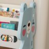 Kids Toy Storage Organizer With 2 Tier Bookshelf, Toy Storage With 12 Bins - Blue - Image 6