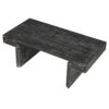 American Vintage Industrial Coffee Table, Premium Reclaimed Wood Texture, Double Tier Structure - Antique Black - Image 8