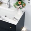 Elegant Vanity Top With Undermount Sink And Backsplash, Sintered Stone - Carrara White Marble - Image 8