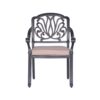 Patio Outdoor Aluminum Dining Armchair With Cushion (Set of 2) - Spectrum Sand - Image 7
