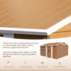 Heavy Duty Metal Storage Shed With Windows And Lockable Door Weatherproof Outdoor Garden Shed - Brown - Image 5