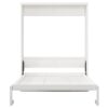 Full Size Murphy Bed With 1 Side Cabinet Storage Shelf, Cabinet Bed Folding Wall Bed With Desk Combo Perfect For Guest Room, Study, Office - White - Image 24