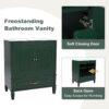 Vintage Style 30" Bathroom Vanity With Sink, Multi Functional Storage - Dark Green - Image 7