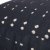 Dalm - Fabric Square Pouf Ottoman With Polystyrene Beads Filling - Dark Blue / White - Image 5