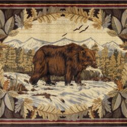 Nature's Nest - 2' X 3' Lodge Area Rug - Multi, Brown