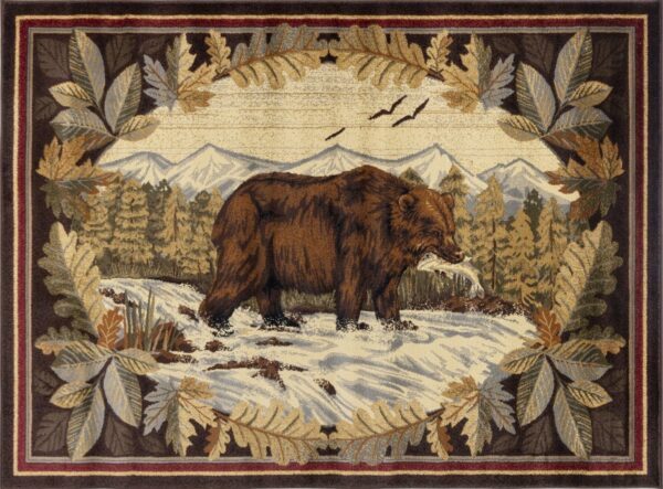 Nature's Nest - 2' X 3' Lodge Area Rug - Multi, Brown