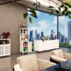 Bamboo Storage Cabinet With Tall Linen Tower, Multi Functional For Bathroom And Living Spaces - White - Image 6