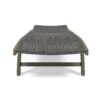 Outdoor Chaise Lounge With Pull Out Tray And Wicker Seat - Gray - Image 5