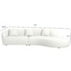 Elijah - Japandi Curvy Sectional Sofa - Beige - Image 5