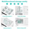 Bathroom Vanity Cabinet With Ceramic Basin, 3 Drawers And Adjustable Shelves - White - Image 6