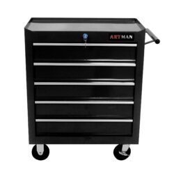 5 Drawers Multifunctional Tool Cart With Wheels - Black