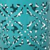Airy - Outdoor Side Table With Lace Cut Design And Metal Frame - Teal - Image 6