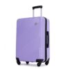 3 Piece Luggage Sets Lightweight Suitcase With Two Hooks, Spinner Wheels, (20/24/28) - Light Purple - Image 13