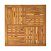 Outdoor Hermosa 5 Piece Wood Dining Set With Cushions - Teak / Beige - Image 17