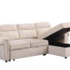 Ashton - Reversible Sleeper Sectional Sofa Chaise - Beige - Image 3
