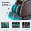 Bosscare - 2023 New Massage Full Body Chairs With Ai Voice, App Control Zero Gravity Shiatsu Recliner Massage Chair - Brown - Image 7