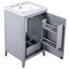 Modern 20.3" Bathroom Vanity With Sink And Functional Storage - Gray - Image 16