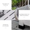 Outsunny - 75 Gallon Wooden Deck Box, Outdoor Storage Container With Aerating Gap & Weather-Fighting Finish - Gray - Image 2