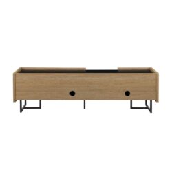 Contemporary Low Profile TV Stand For TVs Up To 65" - Coastal Oak