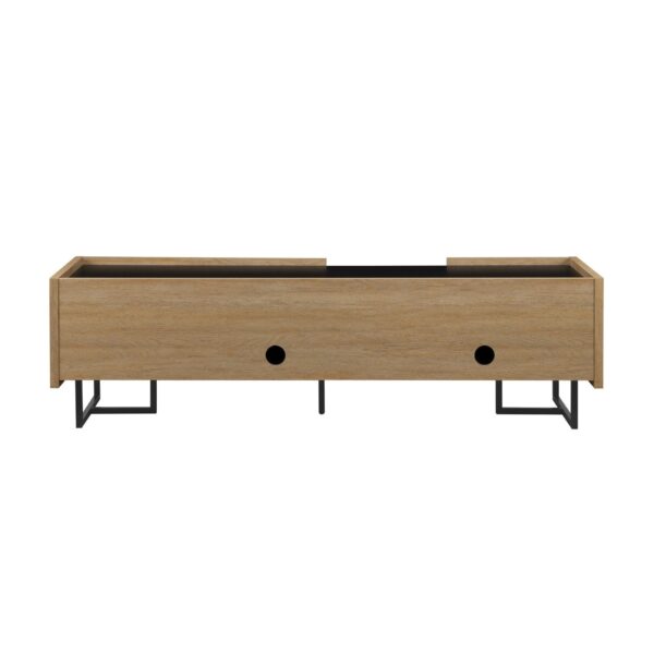 Contemporary Low Profile TV Stand For TVs Up To 65" - Coastal Oak