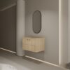 Modern 30" Wall Mounted Bathroom Vanity With Soft Closing Doors, Excluding Sink - Oak - Image 6