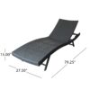 Wicker Chaise With Adjustable Reclining Seats (Set of 2) - Gray - Image 9