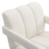 Modern Minimalist Leisure Armchair With L Shaped Armrests For Living Room - White - Image 13