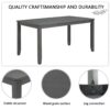 Modern 6 Piece Dining Table Set With Bench And Chairs For Dining Room Or Kitchen - Gray - Image 6