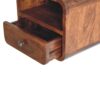 Extra Mini Wall Mounted Curved Nightstand & Open Slot - Brown - Image 8