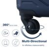 3 Piece Luggage Sets Lightweight Suitcase With Two Hooks, Spinner Wheels, Tsa Lock, (20/24/28) Navy - Image 24