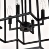 8 Light Metal Lantern Tiered Pendant Hanging Light Fixtures, Industrial Farmhouse Adjustable Height Chandeliers For Dining Room Hallway Foyer Entryway (E12 Bulbs Not Included) - Matte Black - Image 16