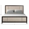 Queen Upholstered Headboard & Footboard With Traditional Styling - Beige - Image 2