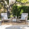 Celestaria - 3 Piece Outdoor Chat Set With Adirondack Chairs, Cushions And Side Table - Gray - Image 9