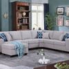 Cooper - 7 Piece Reversible L-Shape Sectional Sofa With Ottoman And Cupholder - Light Gray - Image 7