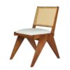 Modern 6 Piece Extendable Dining Table Set With 4 Wicker Back Upholstered Dining Chairs And Long Bench, 2 Removable Leaf - Walnut - Image 20