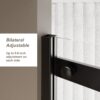 Frameless Shower Door Single Sliding, Clear Tempered Glass Shower Door With Zinc Roller Rail System, Stainless Steel Handle - Black - Image 7