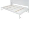 Queen Size Murphy Wall Bed With Top Cabinets & Wine Rack - White - Image 3