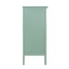 3 Drawer Storage Cabinet With Hollow Carved Design And Metal Handles, Chest For Entryway, Living Room Or Bedroom - Light Green - Image 9
