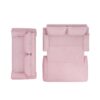 Queen Pull Out Sofa Bed, 3 In 1 Convertible Sleeper Sofa Multifunctional Velvet Loveseat Bed - Pink - Image 14
