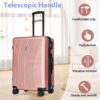 Luggage Sets 3 Piece Hardshell Suitcases With Wheels, Lightweight Expandable Travel Luggage With Tsa Lock, Carry-On, Checked Luggage (20" 24" 28") - Rose Gold - Image 13