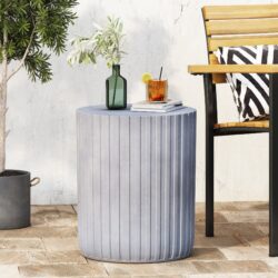 End Table, Outdoor - Light Blue