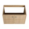 Modern 30" Wall Mounted Bathroom Vanity With Soft Closing Doors, Excluding Sink - Oak - Image 13