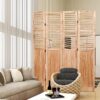 Panel Solid Wood Folding Room Divider - Natural - Image 13